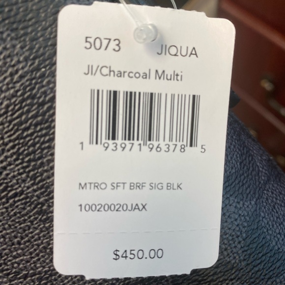 Coach Metropolitan Soft Brief In Colorblock Signature Canvas Charcoal Multi NWT - Picture 8 of 8